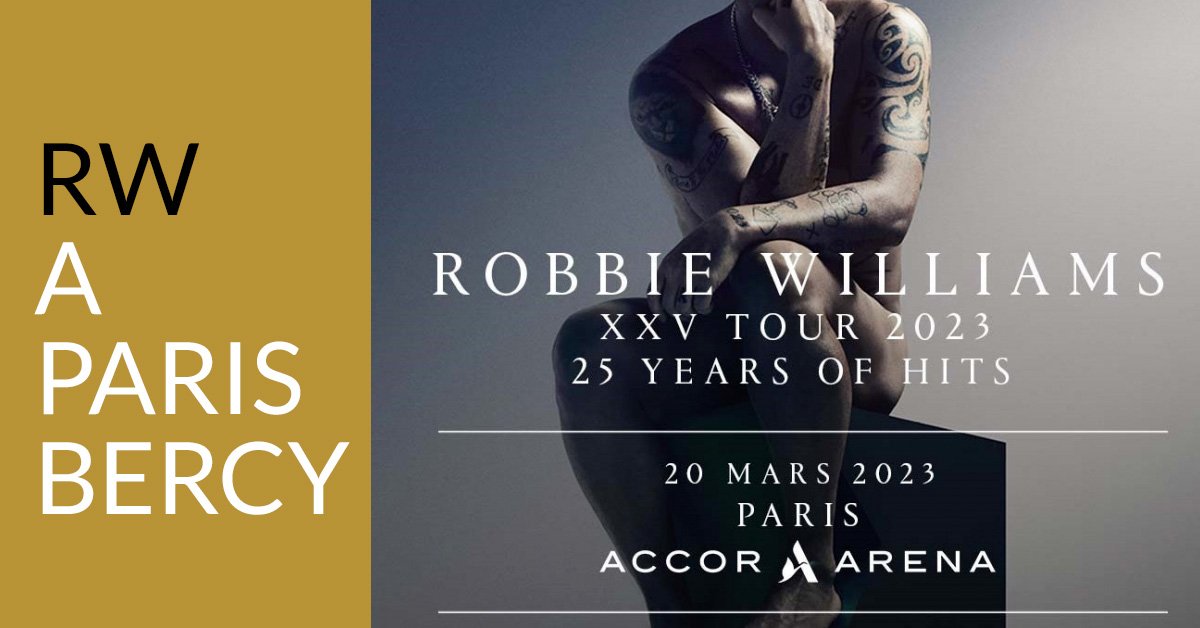 Robbie en concert à Paris Bercy le 20 Mars 2023